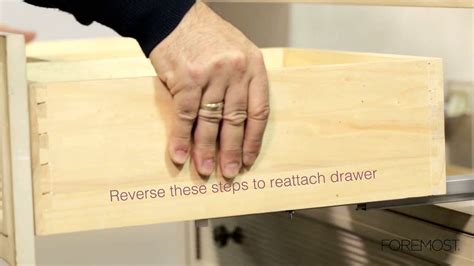Do small lines, so you don't go much over what your trying to achieve. Bottom Latch Drawer Removal - YouTube