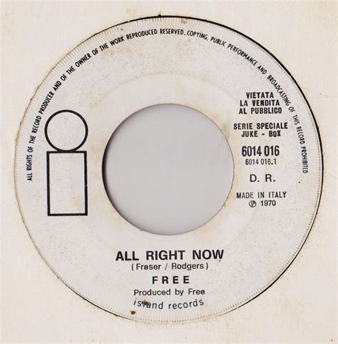 Free All Right Now 1970 Vinyl Discogs