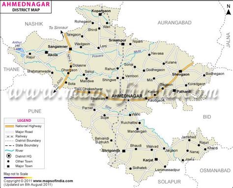 Map Of Amedkaar District In India With Major Cities And Roads On It