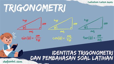 Mengenal Dan Membuktikan Identitas Trigonometri Dasar Dilengkapi