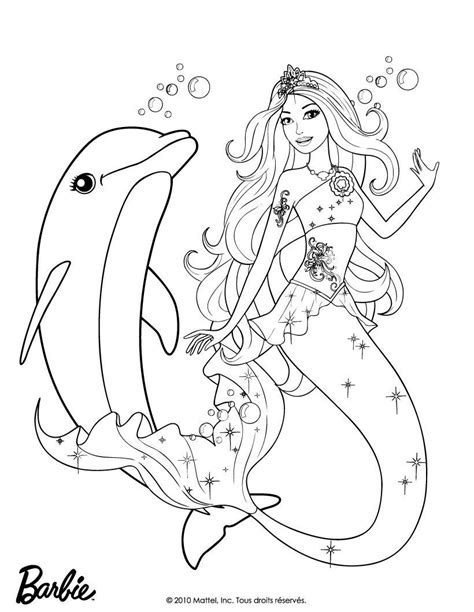 Sirene Et Licorne Coloriage  Coloriage barbie, Licorne coloriage