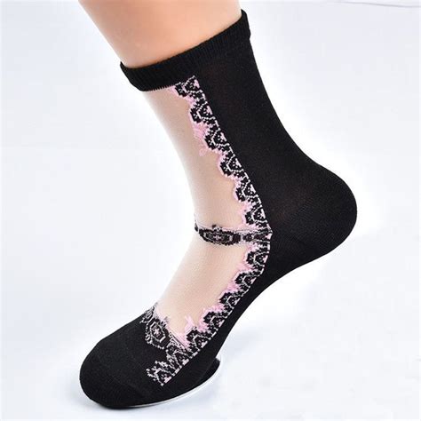 Womens Fashion Lace Silk Sock Summer Thin Breathable Long Ankle Socks Online Newchic Ankle