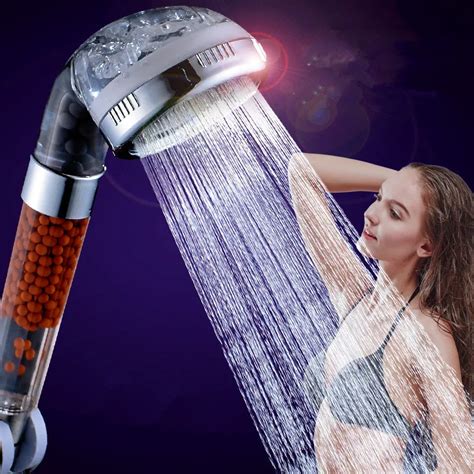 Pvivlis Shower Water Saving Shower Heads Round Handheld Anion Spa Bath Shower Head In Shower