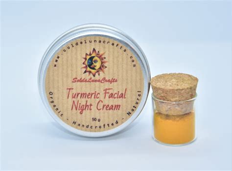 Turmeric Facial Night Cream For Acne Psoriasis SoldeLunaCrafts