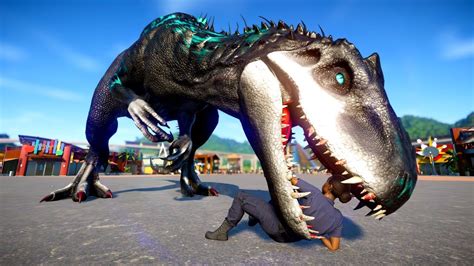 3 Tyrannosaurus Rex Vs 3 Indominus Rex Breakout And Fight Jurassic