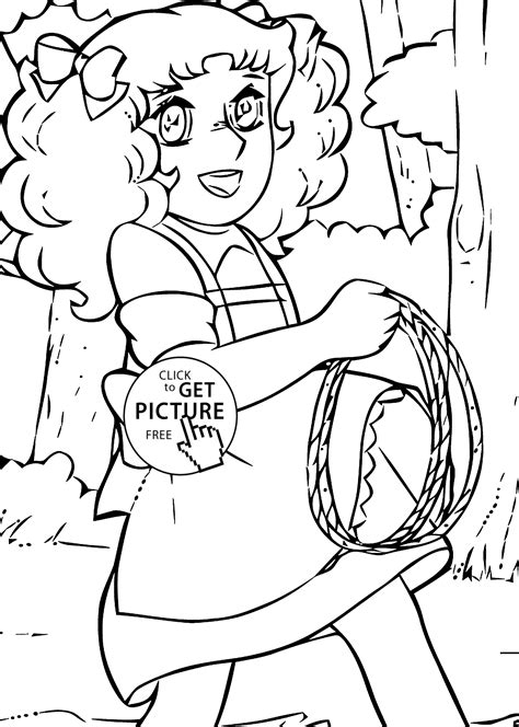 Maybe you would like to learn more about one of these? Candy Candy lasso anime coloring pages for kids, printable ...