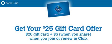 Sam's club gift card deals. Great Deal - $25 Gift Card With Sam's Club New Membership or Renewal
