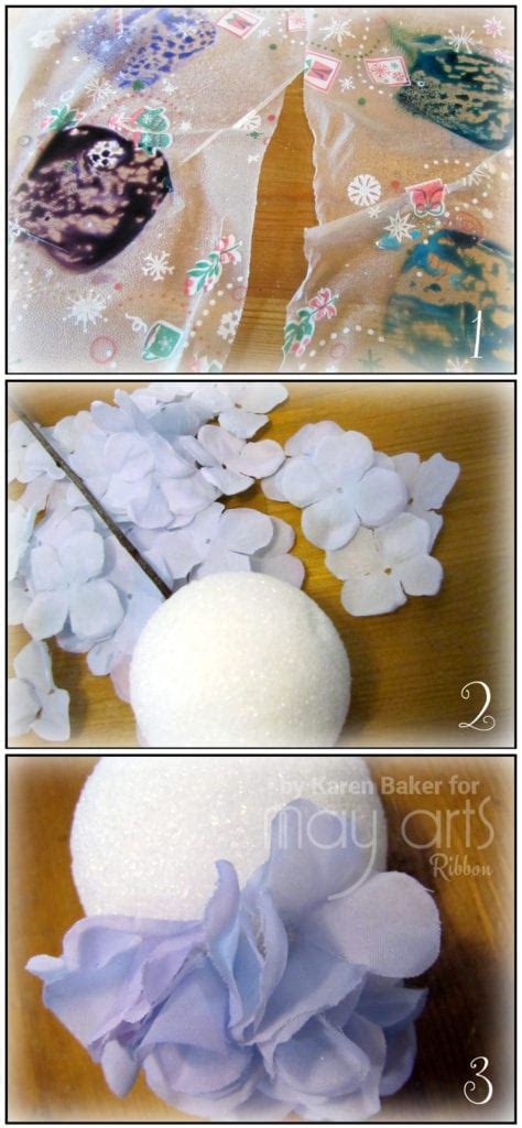 How To Make A Hydrangea With Ribbon