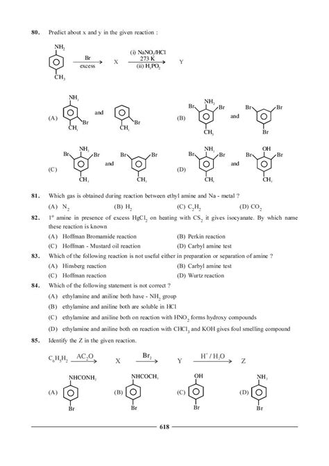 JEE NEET Chemistry Question Bank For Organic Compounds Containing Nitrogen