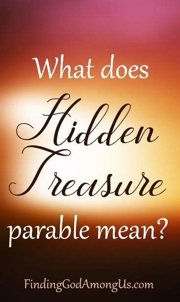 What Does Parable Of The Hidden Treasure Mean Parables Bible