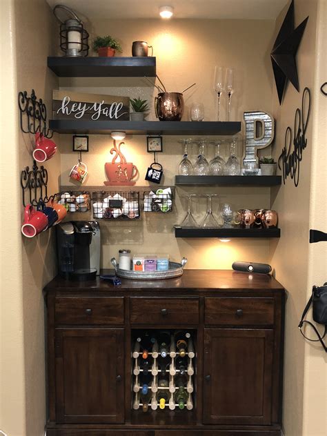 Created My Coffeewine Bar So Pleased How It Turned Out Coffee Bar