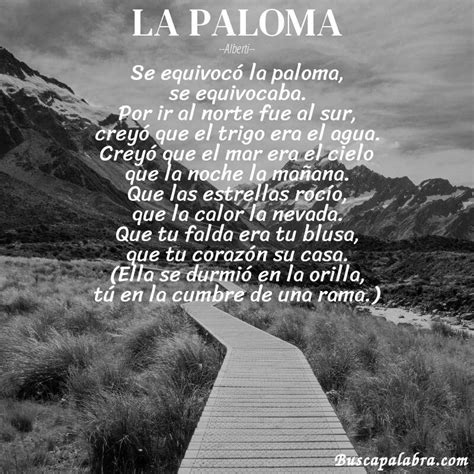 Poema La Paloma De Alberti Análisis Del Poema