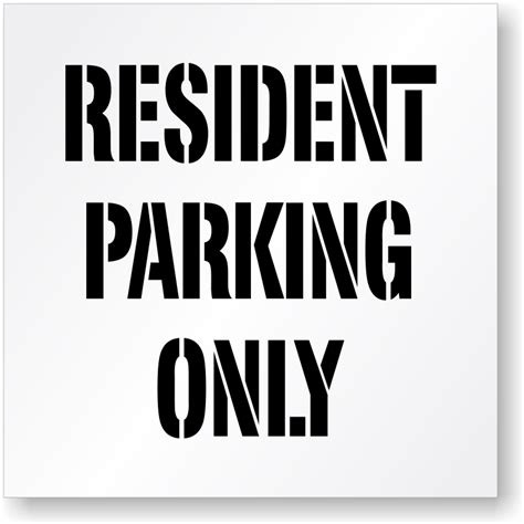 18 X 12 Resident Parking Only Sign