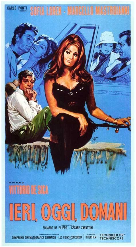Yesterday Today And Tomorrow Italian 27x40 Movie Poster 1964 Italian Movie Posters Movie