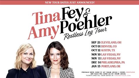 Tina Fey And Amy Poehler Are Bringing Their Restless Leg Tour To Resorts World