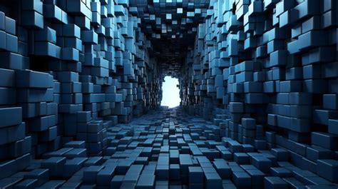 Premium Ai Image The Cubic Labyrinth Navigating Through The Depths Of