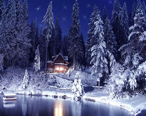 45 Winter Night Scenes Wallpaper Wallpapersafari