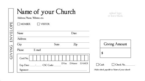 30 Church Offering Envelopes Templates Free Simple Template Design