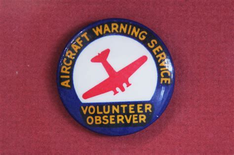 Aircraft Warning Service Volunteer Observer Pin Air Mobility Command