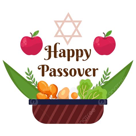 Happy Passover Design Realistic Vector Illustration Concept Passover