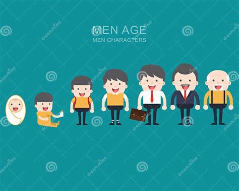 Generations Man People Generations At Different Ages Stock Vector