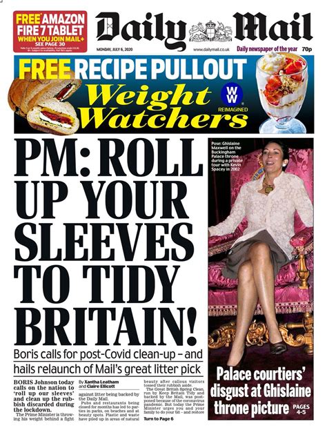 Daily Mail Front Page 6th Of July 2020 Tomorrows Papers Today