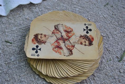 Vintage Collectible Playing Cards Set Of 36 Cards By Artdecorvintage On