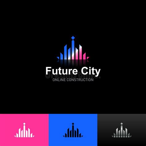Logo Future City Modern Architecture Sign Vector Stock Vector