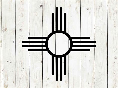 Zia Sun Metal Sign New Mexico Zia Cross Metal Art Zia New Etsy