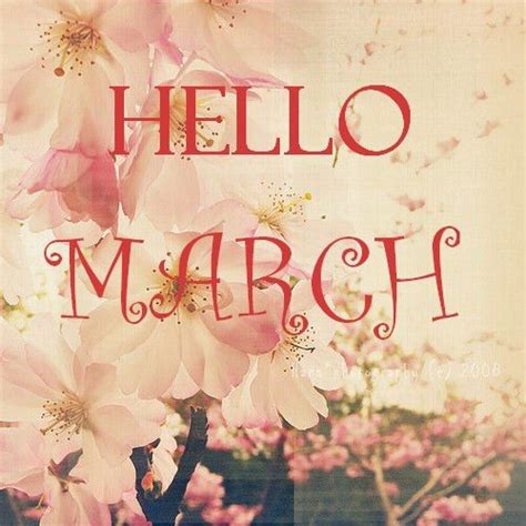 Hello March Welcomemarch Spring Spring Months Days And Months