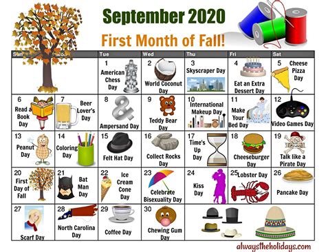 October National Day Calendar Free Printable Calendars Images