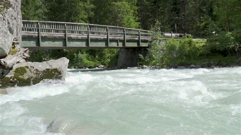 Waterfall Long Exposure With Bridge And Stream Image Free Stock Photo