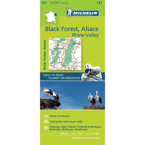 Michelin France Zoom Map 131 Black Forest Alsace Rhine Valley New