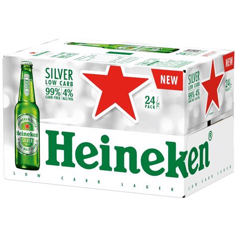 Super Liquor Heineken Silver Low Carb Bottles 24x330ml