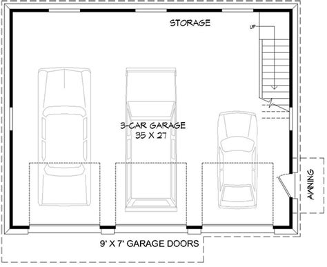 3-Car Detached Garage With Upstairs Loft - 68511VR ...