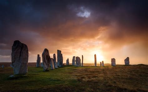 Calanais Standing Stones Historical Landmark In Scotland