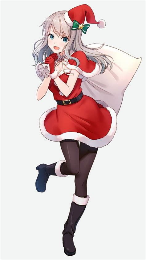 Moe Santa Anime Waifu Anime Chibi Kawaii Anime Girl Cute Anime