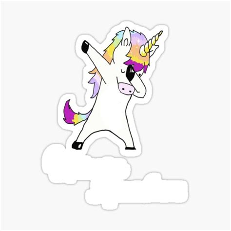 Unicorn Squadron Dabbing Unicorn In Dab Dance Pose Shirt Sticker By