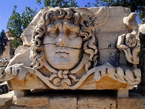 Head Of Medusa Temple At Didyma Turkey Apollon Arkeoloji Türkiye
