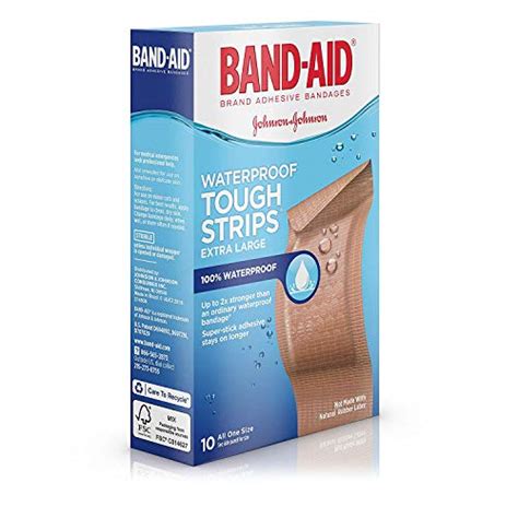 Band Aid Tough Strips Adhesive Bandages Extra Large 10 Each Pack Of 3 Pricepulse