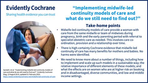 Implementing Midwife Led Continuity Models Of Care And What Do We Still