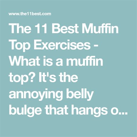 The 11 Best Muffin Top Exercises | Muffin top exercises ...