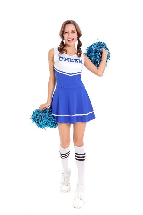 High School Musical Cheerleader Costume Sexy Cheer Girls Baseball Aerobics Dance Uniform Party