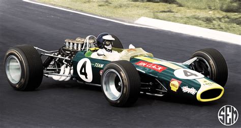 Jim Clark Driving The Lotus 49 At Kyalami In 1968 Colourised Formula1