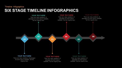 6 Stage Timeline Infographic Powerpoint Template And Keynote Slide