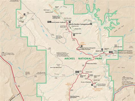 Map Arches National Park Large World Map