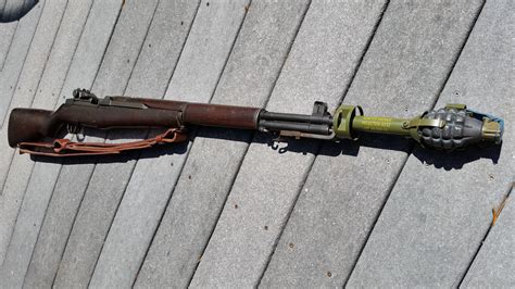 1940 Springfield M1 Garand With Ibm M7 Grenade Launcher And M1a2