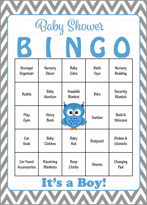 Free Printable Baby Shower Bingo Cards For 30 People Little Man Baby