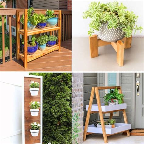 30 Best DIY Outdoor Plant Stand Ideas To Add Color To Your Porch In