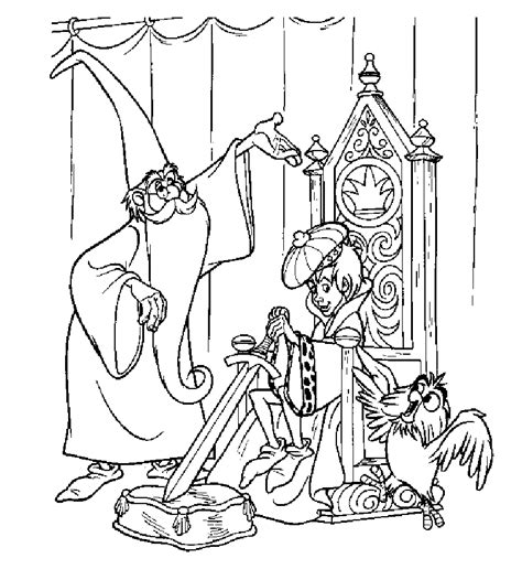 Free the sword in the stone coloring page. The sword in the stone free to color for children - The ...